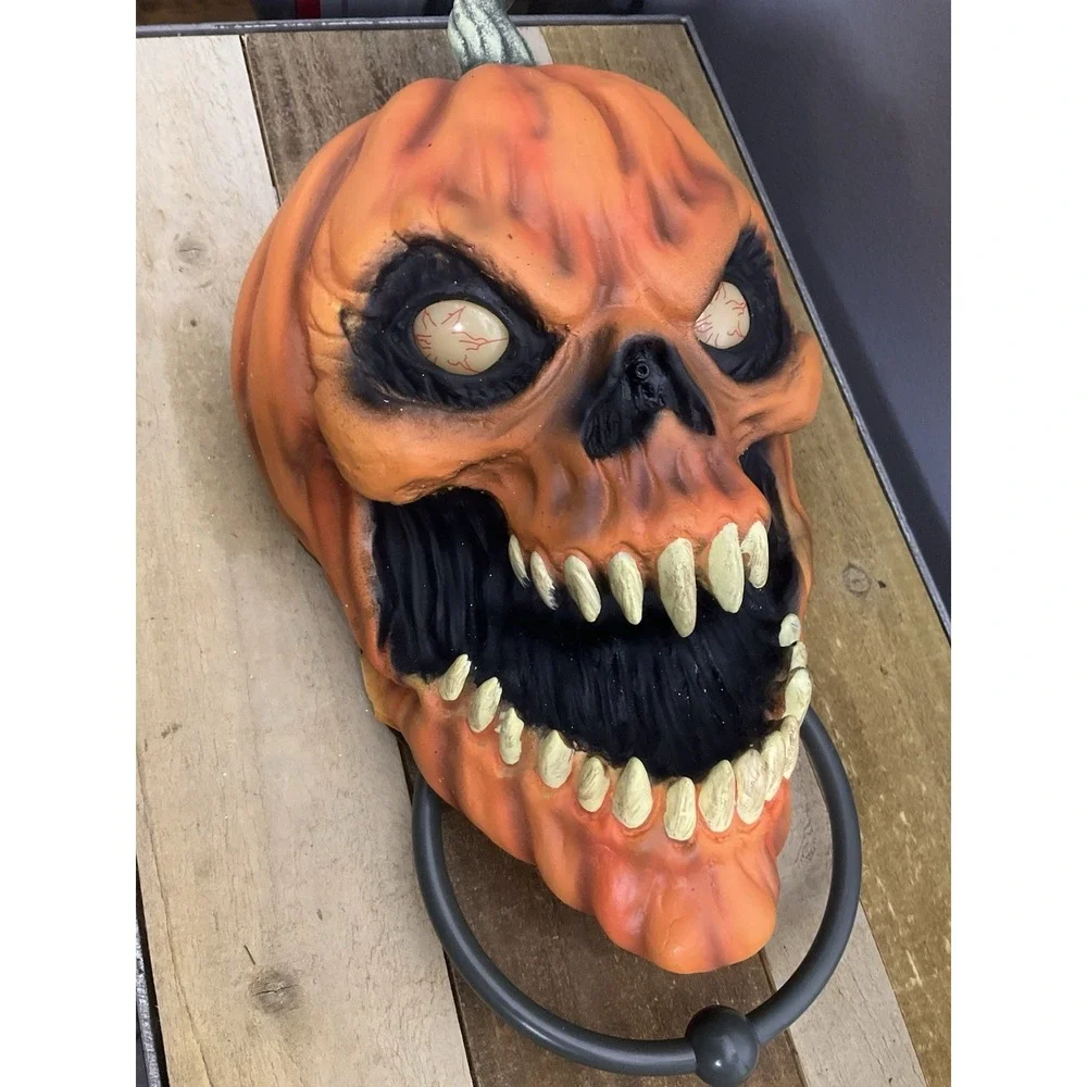 Spirit Halloween Talking Pumpkin Door Knocker Motion/Sound Activated